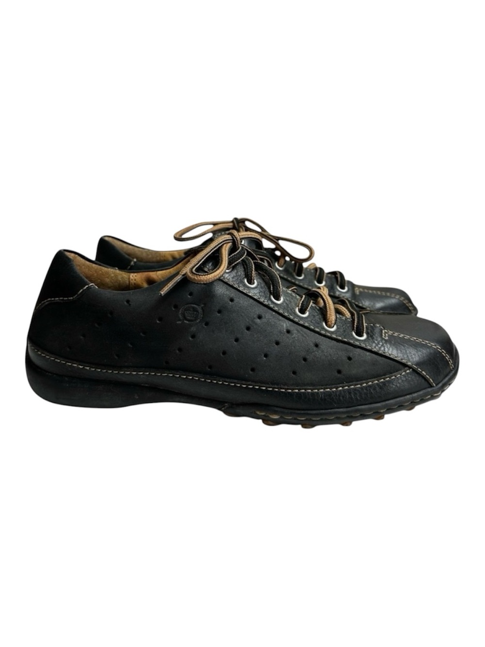 Born Hawkeye Oxford Black Leather Lace Up Sneakers Size 7.5